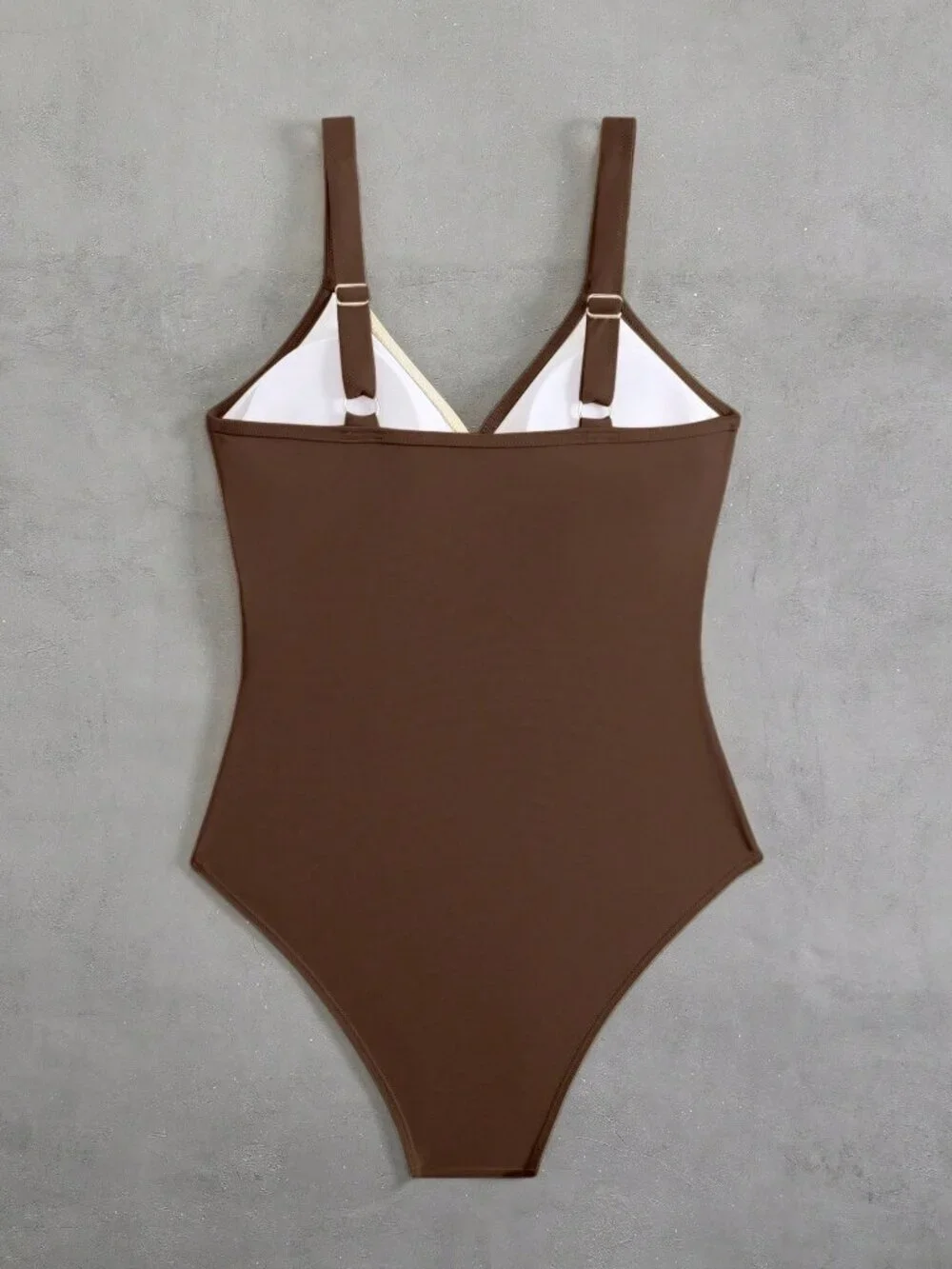 Multicolor Casual Women's Fabric Criss-Cross Front One-Piece Suit